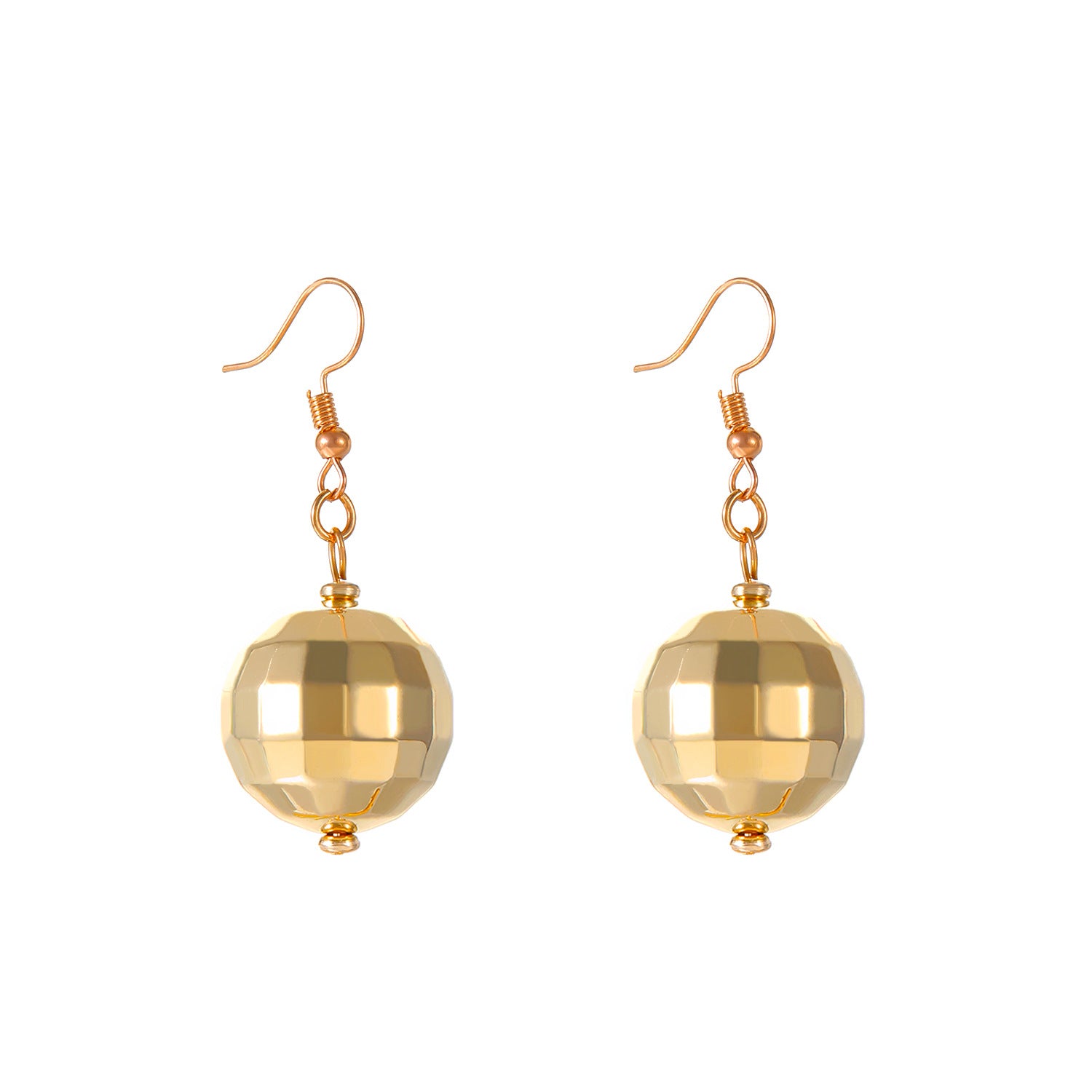 Wholesale Round Earrings Necklace Disco Bracelet Women Set Electroplating Jewelry
